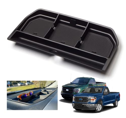 2024 2023 F150 Center Console Dash Storage Tray for 2021 2022 2023 2024 Ford F150 Dash Center Console Tray Ford F150 2022 Accessories F150 Dashboard Storage Organizer Sunglass Holder 2023 F150 - color: 2324Dash tray