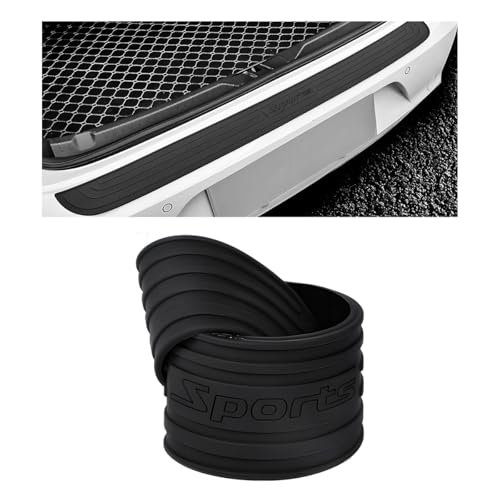 Car Rear Bumper Protector Guard, Anti-Scratch Auto Trunk Door Entry Protection Strip, Non-Slip Rubber Bumper Protective Cover Guard for Most Cars Trucks SUVs (Black Sport, 41") - color: Black Sport, 41"