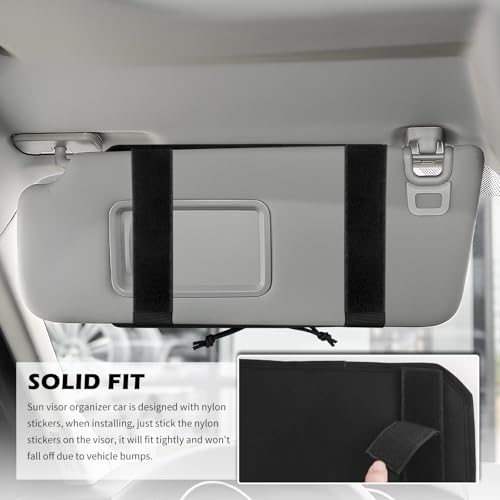 2026 New Car Visor Organizer with American Flag,High-Capacity Car Sun Visor Organizer for Storing Sunglasses/Pens/Driver'S Licence,Multifunctional Sunvisor Organizers with Zipper