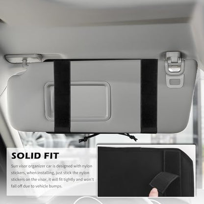 2026 New Car Visor Organizer with American Flag,High-Capacity Car Sun Visor Organizer for Storing Sunglasses/Pens/Driver'S Licence,Multifunctional Sunvisor Organizers with Zipper