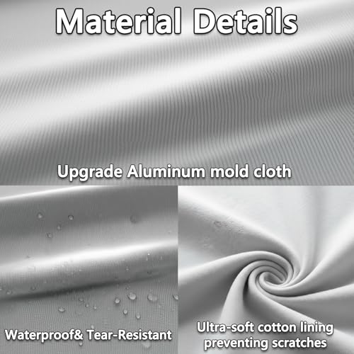 Car Cover Waterproof All Weather 10 Layers SUV Car Cover Universal Heavy Duty Fit for Toyota RAV4,Honda CRV,Tesla Model Y,Chevrolet Equinox,Nissan Rogue etc. (Silver, Fits SUVs up to 190") - color: Silver, size: Fits SUVs up to 190"
