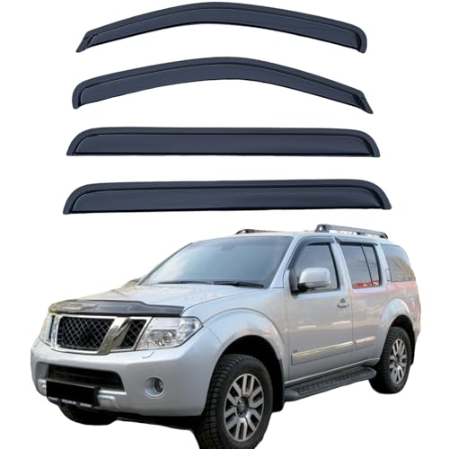 Rain Guards Compatible with 2005-2012 Nissan Pathfinder, Acrylic Slim Style Window Visor Rain Guard, Side Window Deﬂector for Nissan Pathfinder Accessories 4Pcs, 2006 2007 2008 2009 2010 2011