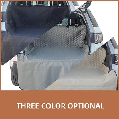 SUV Cargo Liner for Dog Heavy Duty Polyester Pet Trunk Cargo Cover Dog Car Seat Cover Mat Non-Slip Backing & Adjustbale Strong Buckle Universal Fit (Gray) - color: Gray