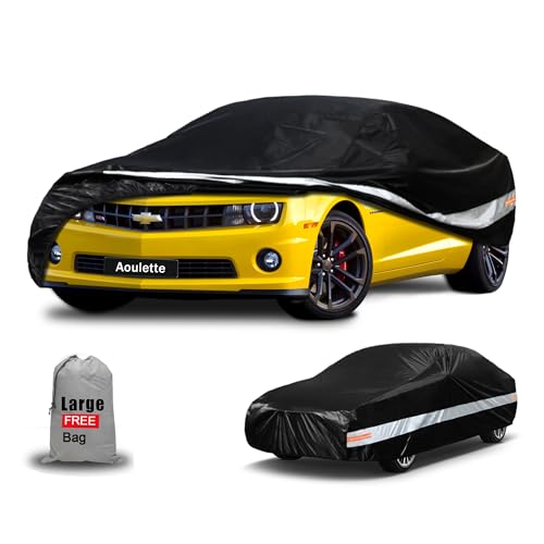 Chevrolet Car Cover Custom-Fit Car Cover for Chevrolet Camaro, Waterproof All-Weather Car Cover, Lightweight Full Exterior Cover for Outdoor Protection Against Sun, Rain, Dust, Snow, and Wind. - size: Custom Fit Chevrolet Camaro