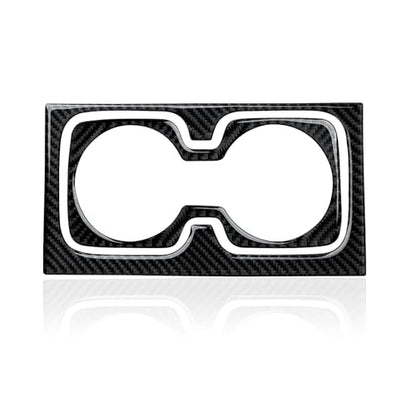 Car Front Cup Holder Panel B Sticker Carbon Fiber Decal Cover Interior Trim for Chevrolet Silverado/GMC Sierra 1500 2500HD 3500HD 2014-2018 Accessories - color: Front Cup Holder Panel B