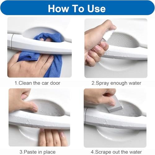 10-Pack Car Door Handle Protector Film, Clear Anti-Scratch Door Bowl Guards, Durable Waterproof & Wear-Resistant Paint Protection Stickers for Most Vehicles