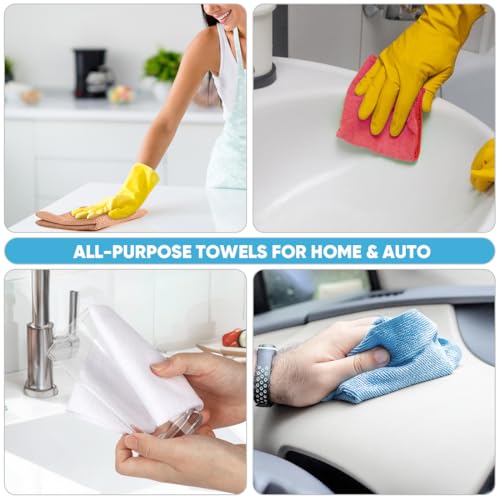 AIDEA Microfiber Cleaning Cloth Roll, 75PK, Reusable Paper Towels Tear Away Cloth, Microfiber Towels Washable Shop Rags, Lint Free Cleaning Rags for House, Kitchen, Window, 11.5"×11.5", Coffee - color: Coffee