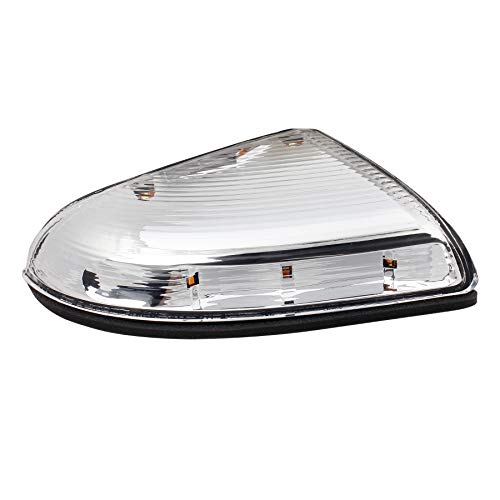 HERCOO LED Side Mirror Turn Signal Puddle Light Lamp Housing Cover Compatible with Dodge Ram 1500 2009-2018, Dodge Ram 2500 2010-2018, Ram 1500 Classic 2019-2022, Replacement for 68064949AA - size: Left-Clear