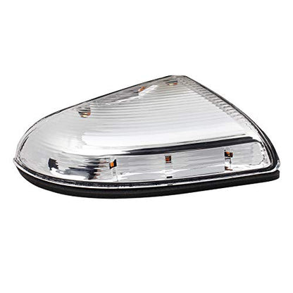 HERCOO LED Side Mirror Turn Signal Puddle Light Lamp Housing Cover Compatible with Dodge Ram 1500 2009-2018, Dodge Ram 2500 2010-2018, Ram 1500 Classic 2019-2022, Replacement for 68064949AA - size: Left-Clear