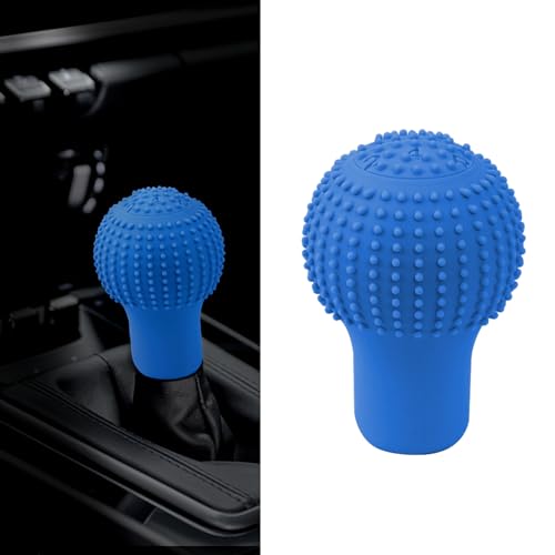 Car Gear Shift Knob Cover, Silicone Anti-Slip Auto Knob Gear Stick Protector, Elastic Silicone Car Automatic Shift Protector Cover for Men Women, Universal Car Interior Accessories for Most Models - color: K3 Blue