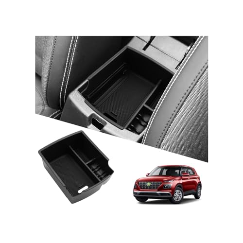 Ruiya 2020-2026 Hyundai Venue Center Console Organizer for 2025 Hyundai Venue Accessories ABS Material Armrest Console Organizer Compatible with 2020 2021 2022 2023 2024 2025 2026 Hyundai Venue - color: 2020+ Hyundai Venue