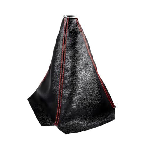 Yourkar Car Shift Knob Dust Cover, Auto Gear Shift Knob Boot, Dust-Proof Shifter Sleeve Replacement Suitable for Most Manual or Automatic Cars, Universal Interior Car Accessories (Leather, Red) - color: Leather, Red