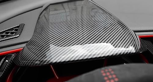 Car Accessories Fit for Honda Civic 10th Gen 2016-2021 ABS Carbon Fiber Interior Dashboard Cover Trim 1PC Set