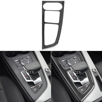 NVCNX Real Carbon Fiber Compatible with Audi B9 A4 S4 A5 S5 2017-2019 / RS5 2018 2019 Car Center Console Gear Shift Panel Cover Sticker Decal Interior Trim Accessories 1PC - color: Center Console Gear Shift Panel for 2017-2019