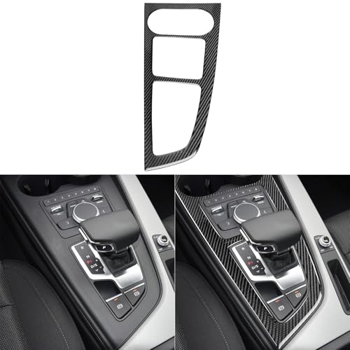 NVCNX Real Carbon Fiber Compatible with Audi B9 A4 S4 A5 S5 2017-2019 / RS5 2018 2019 Car Center Console Gear Shift Panel Cover Sticker Decal Interior Trim Accessories 1PC - color: Center Console Gear Shift Panel for 2017-2019