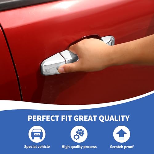 RAZPOY Chrome Door Handle Cover Rearview Mirror Cover Trim Kit Compatible with Chevy Colorado & GMC-Canyon 2014-2022 - color: Chrome