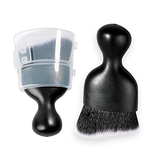 AOCISKA Car Interior Detailing Brush,Soft Bristle Cleaning Brush Car Detailing Brush Dusting Brush,Car Interior Cleaning Tool,Auto Detail Brush Car Dash Duster Brush (Black&White with Cap) - color: Black&white With Cap