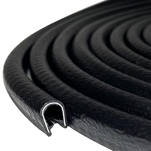 Rubber Edge Trim Black 26Feet, Fits 1/4” Edge, Flexible U Shape Seal Strip for Sharp/Rough Surfaces, Cars, Trucks, Boats - style: Fits 1/4" Edge