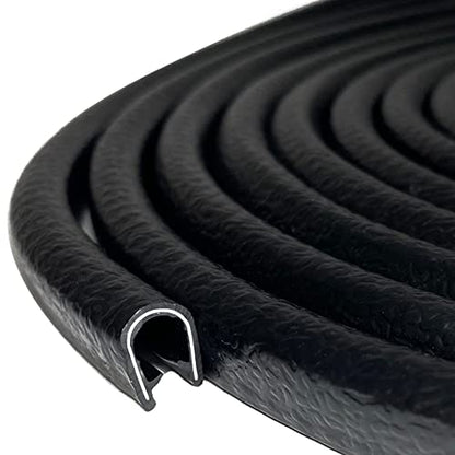 Rubber Edge Trim Black 26Feet, Fits 1/4” Edge, Flexible U Shape Seal Strip for Sharp/Rough Surfaces, Cars, Trucks, Boats - style: Fits 1/4" Edge