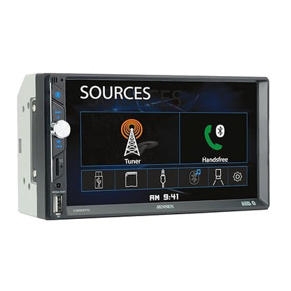 Jensen CMR270 7-inch Double DIN Car Stereo | LED Digital Media Touchscreen | Bluetooth | Push to Talk Assistant | Backup Camera Input | | USB Fast Charging | microSD | No CD/DVD