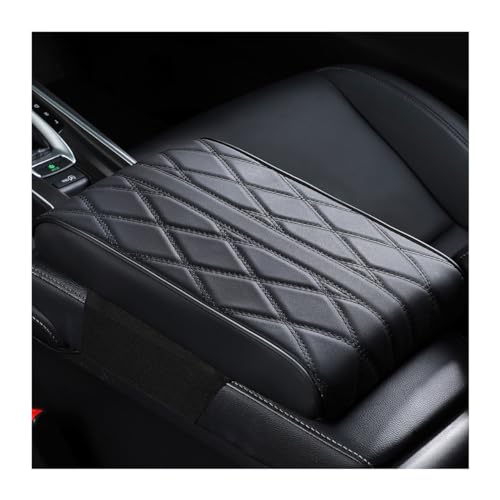 Osilly Car Armrest Cover, Auto Leather Waterproof Center Middle Console Cover Pad, Vehicle Memory Foam Armrest Seat Box Cushion Protector, Universal for SUV, Truck, RV and More (Black) - color: Black