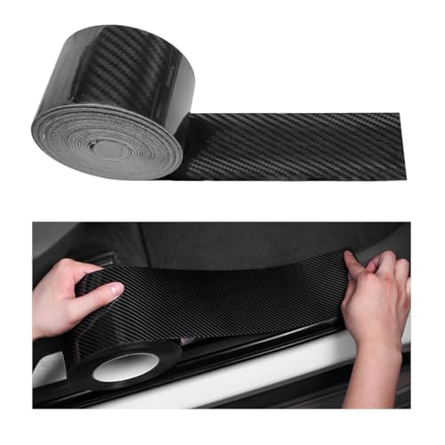 Car Door Edge Guard, 2.8In x 32.8FT 5D Carbon Fiber Bumper Door Sill Protector, Automotive Anti-Collision Threshold Vinyl Wrap Self Adhesive Trim Strip, Car Accessories - color: 2.8In×32.8FT