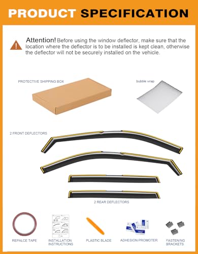 in-Channel Window Rain Guards Fit for Nissan Rogue 2021-2026 Rain Guards Extra Durable Window Deflectors Visors Vent Visors Vent Shades Car Accessories -4 pcs - size: Fit for 2021-2026 Nissan Rogue