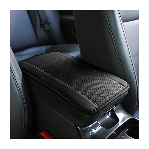 8sanlione Car Armrest Storage Box Mat, Fiber Leather Car Center Console Cover, Car Armrest Seat Box Cover Accessories Interior Protection for Most Vehicle, SUV, Truck, Car (Black/Gray) - color: Black/Gray