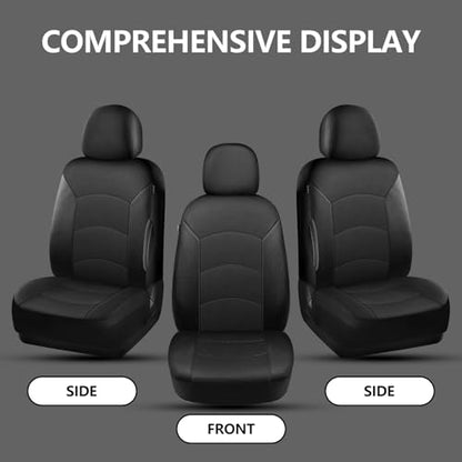 HChengkikz Car Seat Covers Front Seat, Waterproof Neoprene Seat Covers, Airbag Compatible, Universal Fit Most Sedans, SUVs, Trucks (Black) - color: Black, size: Two Front