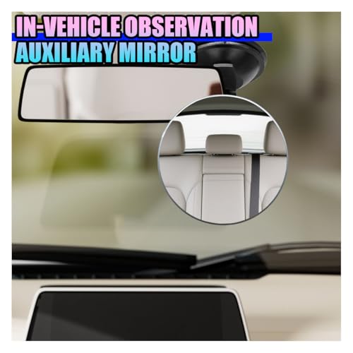Baby Car Rearview Mirror with Suction Cup, 360 Degrees Wide Angle Automotive HD Glass Convex Mirror, Vehicle Interior Blind Spot Mirrors for RV, SUV, Truck(Round) - size: Round