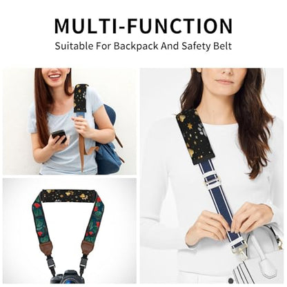 Seat Belt Cover Pad Golden Grey Dog Paw Print Soft Safety Car Automotive Seat Belt Pads Cushion Shoulder Strap Covers for Cars or Bags, 2 Pcs - color: Golden Grey Dog Paw Print