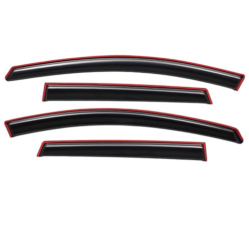 Lightronic Extra Durable Clip-on in-Channel Auto Vent Window Visor, Fits 2017-2022 Honda CR-V (CRV), UV Protection Rain Guard, Original Wind Deflector, No-Drill Easy Install, Dark Smoke, 4-Pcs