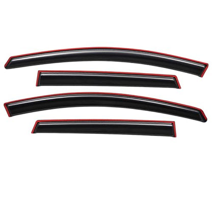 Lightronic Extra Durable Clip-on in-Channel Auto Vent Window Visor, Fits 2017-2022 Honda CR-V (CRV), UV Protection Rain Guard, Original Wind Deflector, No-Drill Easy Install, Dark Smoke, 4-Pcs