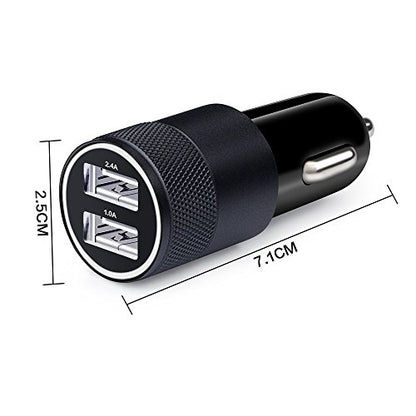 Car Charger,Sicodo 3.4A 2 Pack USB Smart Port Charger Compatible with iPhone 16 15 14 13 12 11 SE X 8 Pro, Pro Max, Plus, Samsung Galaxy S24 S23 S22 S21 S10 Plus S9 Note 20 10+, LG, Pixel, iPad Pro - color: Blue+Black