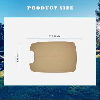 Compatible with Center Console Lid Armrest Honda Accord Replacement Cover 2008 2009 2010 2011 2012 Center Console Cover (Beige(Center & Front)) - color: Beige(Center & Front)