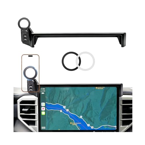 Car Phone Holder for Toyota Tundra 2022-2026 & Sequoia 2023-2026 (Only for 14-Inch Screen) 360° Rotation Magnetic Cell Phone Mount, Compatible with Magsafe, Does Not Affect Air Vent - style: Fit for 22-26 Tundra & 23-26 Sequoia, 14-Inch