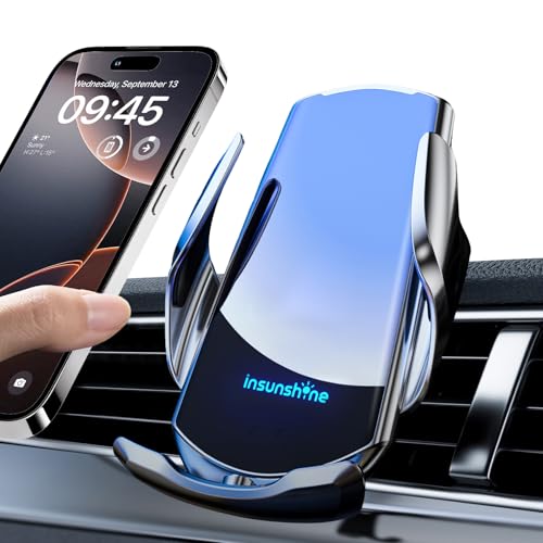Wireless Car Charger, MAX 15W Fast Charging Auto Clamping, Sensing Phone Holder Mount, fit for iPhone 16 15 14 13 12 Pro Max Xs X, Samsung Galaxy S24 Ultra S23 S22 S21 S20 Note20 (1-Silver) - color: 1-Silver