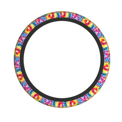Tie Dye Steering Wheel Covers Non Slip Neoprene Universal 15 Inch Steering Wheel Protector Car Cover for Men Women - color: Tie Dye