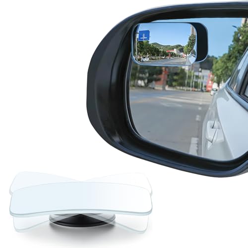 LivTee Blind Spot Mirror, Rectangle Shaped HD Glass Frameless Convex Rear View Mirror with wide angle Adjustable Stick for Cars SUV and Trucks, Pack of 2 - color: Rectangle, size: Pack of 2