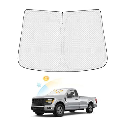 Canvcle Windshield Sun Shade for Ford F-150 2021-2025 2026 F150 Accessories Thicken 6-Layer Front Window Sunshade Cover Sun Visor Protector Foldable Block UV Rays Keep Vehicle Cool - size: 1PCS Ford F150 2021-Present