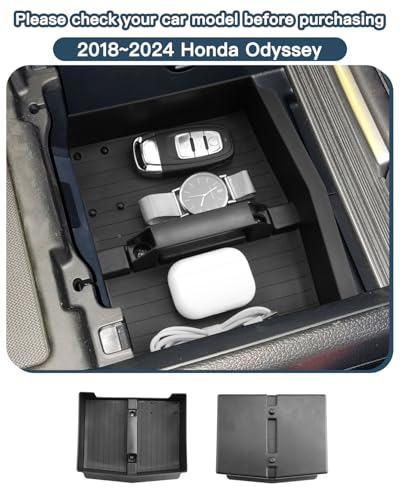 Ruiya 2018-2026 Odyssey Center Console Organizer,for 2026 Honda Odyssey Accessories ABS Material Armrest Console Glove Tray Compatible with 2018 2019 2020 2021 2022 2023 2024 2025 2026 Honda Odyssey - color: 2018-2026 Honda Odyssey