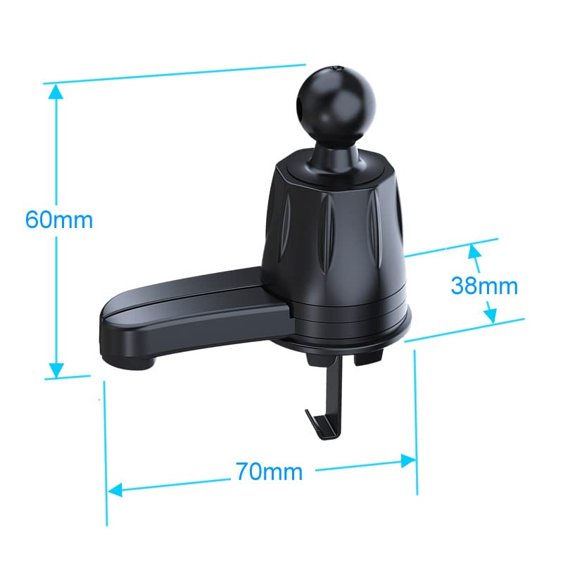 OCEANLOVE Car Air Vent Mount Holder Clip Replacement with Diameter 0.67inch （17mm） Joint Ball Accessories Metal Hook （Clip only,Holder is not Included - color: Black(L)