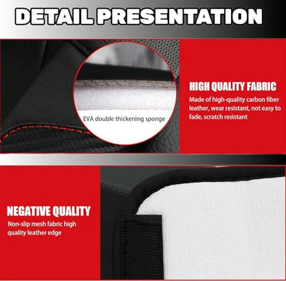 2Pcs Carbon Fiber Leather Seat Belt Cushions Shoulder Pad Soft for Camaro RS Equinox Malibu Traverse Blazer Cruze Trailblazer Trax Sonic Spark Accessories,Car Seat Belt Pads Safety Belt Cover Pad - color: White RS