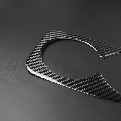 NVCNX Carbon Fiber Compatible with Cadillac XT6 2020-2025 / XT5 2017-2025 2018 2019 2020 2021 2022 2023 2024 Accessories Car Rear Cup Holder Cover Interior Trim Black - color: Rear Cup Holder