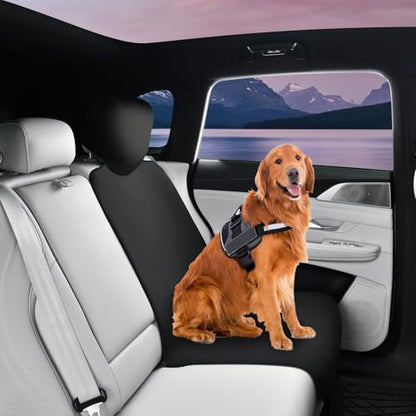 Car seat cover, waterproof protection seat cushion, anti-skid seat cushion, portable and durable dog pet seat cushion, diving material, all season universal seat cover, van, truck, SUV car black - color: black