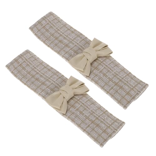 White Beige Seat Belt Cover Pad Polyester Cotton Linen 25cm Seatbelt Strap Cushion Shoulder Padding 2 Pcs