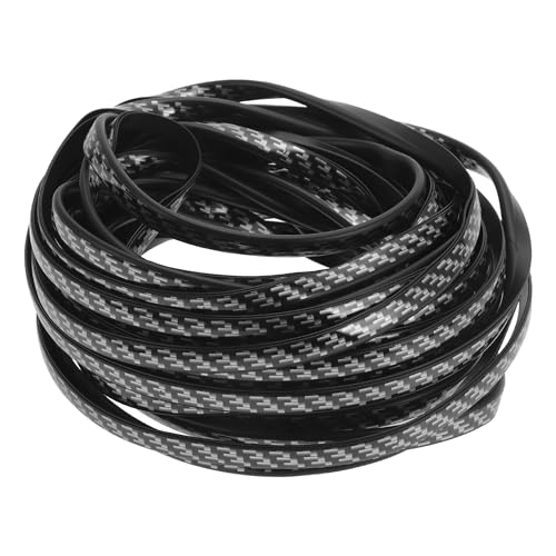 Universal Car Door Edge Guards, Exterior 32.81ft U-Shaped Door Scratch Protection Guard PVC Chrome Black Carbon Fiber Pattern, 1 Pc - color: Chrome Carbon Fiber Black, size: 32.81ft(10M)