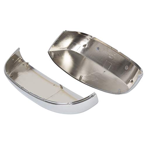 ECOTRIC Chrome Pair Half Mirror Covers Compatible with 2007-2014 Chevy Silverado GMC Sierra Tahoe Avalanche Suburban Yukon Escalade ESV View Upper Mirror Caps Replacement for 25788157 25788156