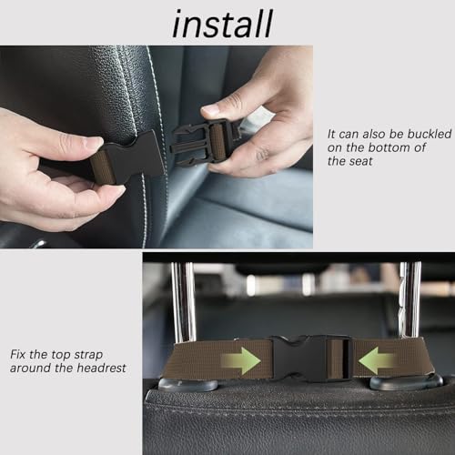 Car Seat Back Gun Rack, 2 Pack Automotive Truck Racks for Hunting Gear, Seat Back Gun Sling Holder with Storage Pockets for Truck SUV - color: Style 1