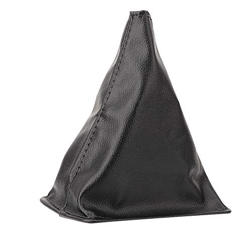 Qiilu Universal Shifter Boot Car Gear Shift Boot Cover PU Leather Gear Shift Knob Gaiter Boot Dustproof Cover Replacement for Corolla